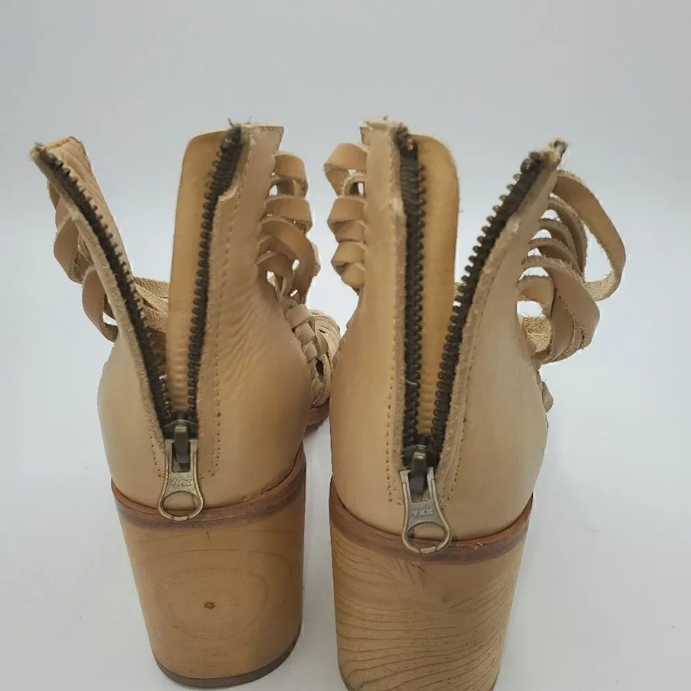 Baske California Hermosa Cross Strap Block Heel Sandal Size 9